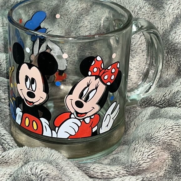 Disney Other - Vintage Walt Disney World Mug Mickey Minnie Mouse Donald Duck Glass Cup Souvenir